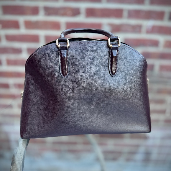 COACH Authenticated Alma Satchel Crossgrain Leather Domed + Hangtag Burgundy SoA - Picture 8 of 16